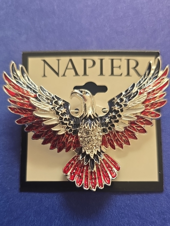 Napier Jewelry - NAPIER BRAND WOMEN'S BEAUTIFUL AMERICAN EAGLE FASHION JEWELRY PIN BROOCH